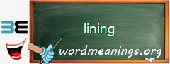 WordMeaning blackboard for lining